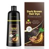 Shampoo para Canas con Tinte, Dark Brown Hair Dye Shampoo