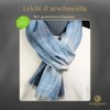 LINDENMANN Men's Scarf Light 100% Organic Cotton Blue, blue