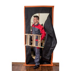 3 Pack - Anti-Dust Zip Door, dust Door Cover, Made from Thick 220 cm x 110 cm Polypropylene Fabric. Exceptionally Durable Building Door Dust Protector, Renovation dust Barrier