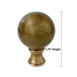 Sphere Finial Antique Brass 1.75" h