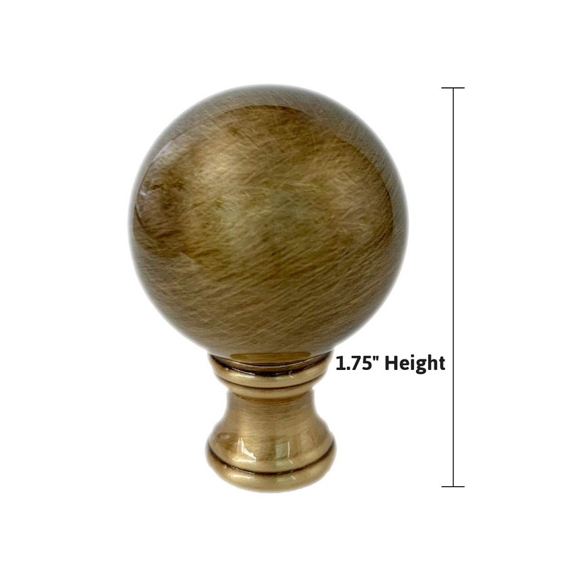 Sphere Finial Antique Brass 1.75" h