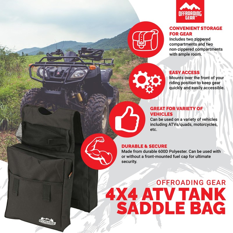 Offroading Gear 4x4 Waterproof Rear and Front Tank-Top Saddle Bag|