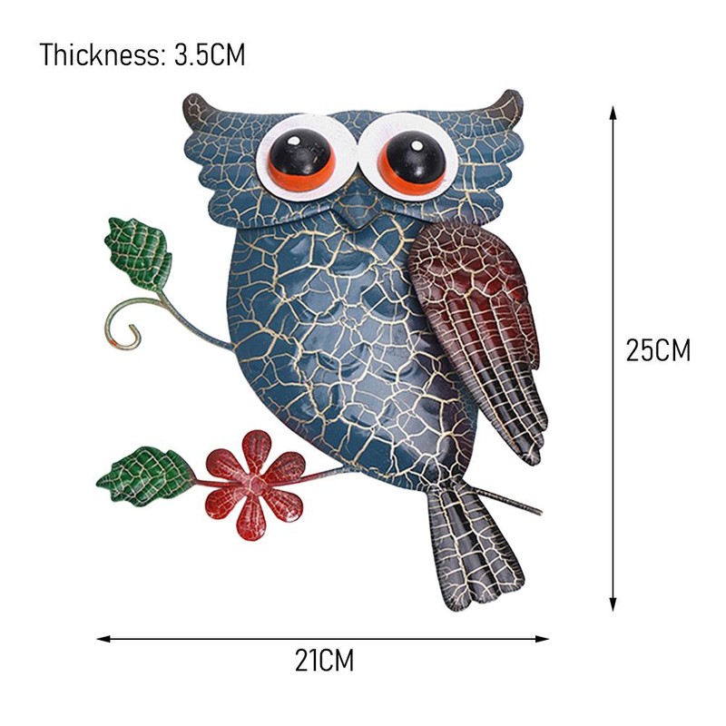 Owl Metal Wall Sculpture Metal Animal Wall Hanging Statue Owl