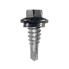 Stitch Lap Self Drilling Metal Roofing Screws (250, Black, 7/8" Stitch Lap)