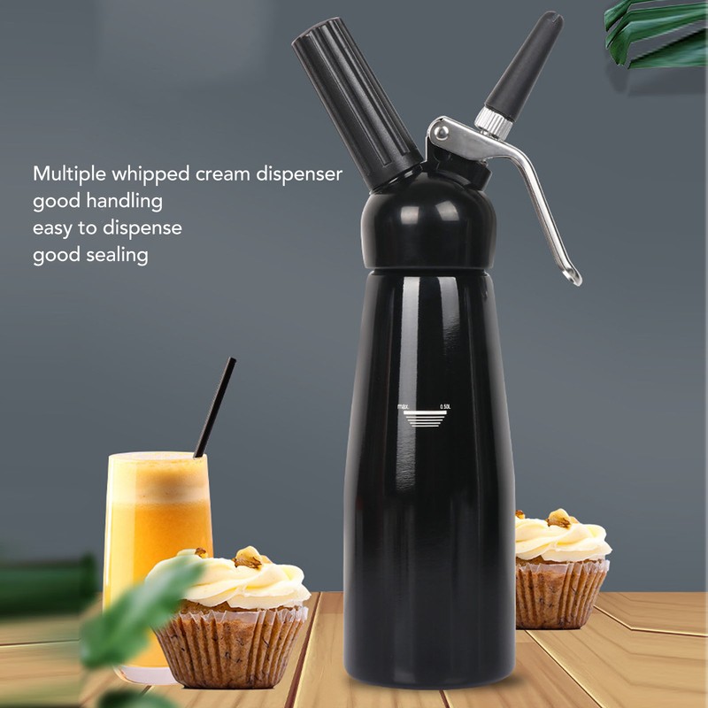 Whipped Cream Dispenser Aluminum Stainless Steel Plastic 500ml Cream Whipper