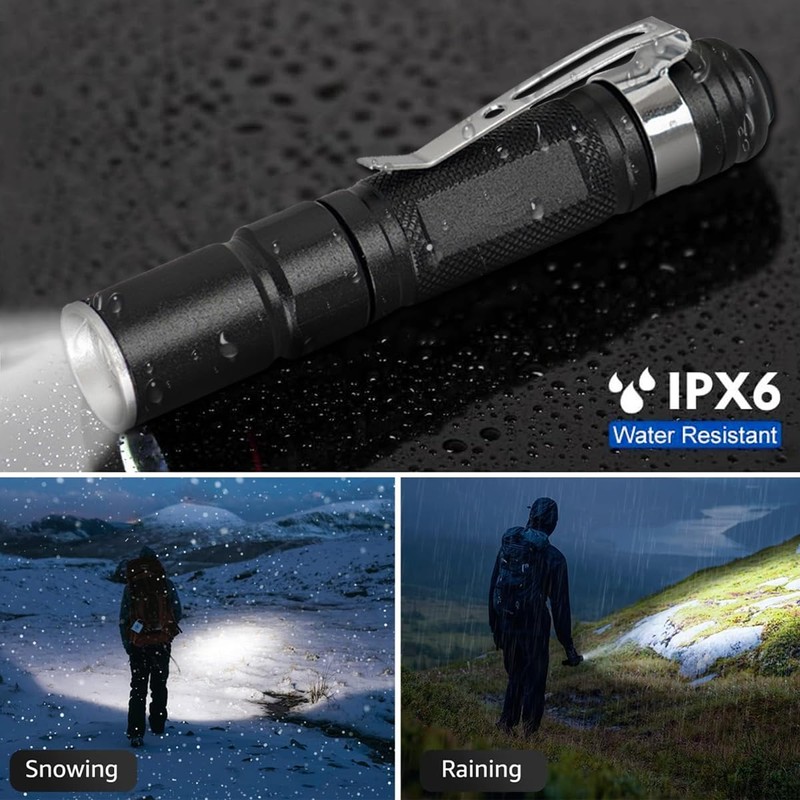 MODOAO Led Flashlights High Lumens, Multifunctional Telescopic Zoom Flash Light,