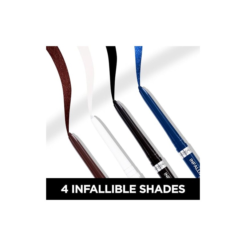Lâ€™Oréal Paris Infallible Grip Mechanical Gel Eyeliner Pencil, Smudge-Resistant, Waterproof