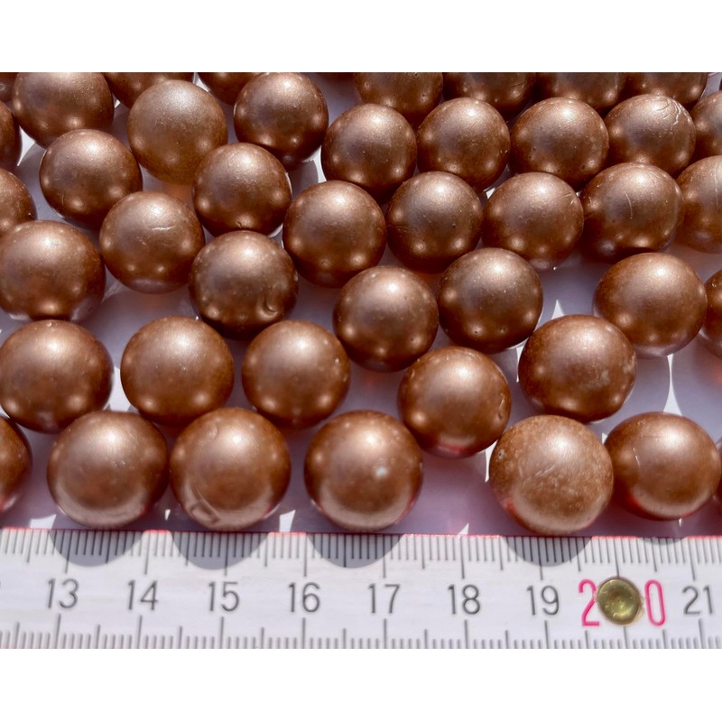 FAIRY TAIL & GLITZER FEE Brown Glass Marbles 500g Copper