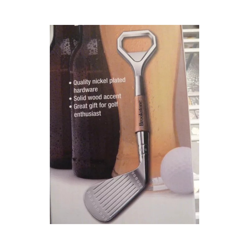 brookstone NIB BROOKSTONE golf club bottle opener