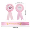 Pink Mommy to Be Sash and Dad to Be Pin