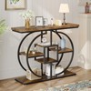 GiftGo Narrow Console Table for Entryway Industrial 4-Tier Sofa Table