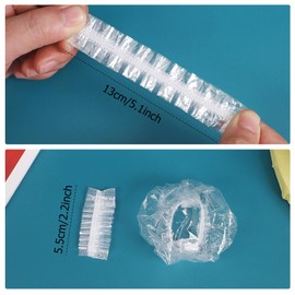 NITAIUN Pack of 300 Transparent Disposable Earmuffs Ear Covers Waterproof Ear Covers Plastic Ear Caps Ear Protection Cover for Hair Dye Shower Bathing Home Hair Salon