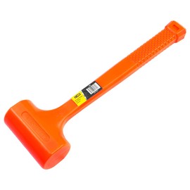 Stark USA 2-Pounds Dead Blow Hammer, 2 lbs Pound Grip Mallet Hammer Handle Spark Rebound Resistant Head, Orange