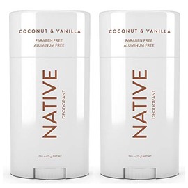 Desodorante nativo sin coco y vainilla, aluminio y parabenos 2.65 oz (2 unidades)