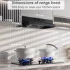 SNDOAS Black Range Hood 24 inch,Ductless Range Hood Under Cabinet,Black