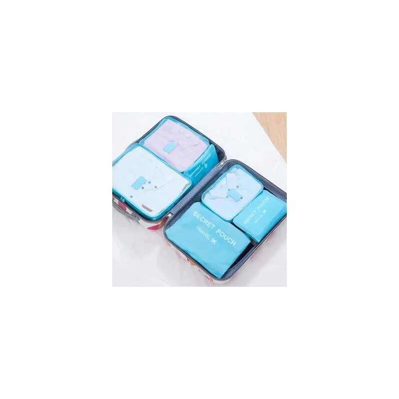 6-Piece Packing Cubes Set – Travel Luggage Organizer Bags with