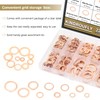 225 Pieces Copper Metric Flat Washers, Sealing Washers, Kindroufly 10