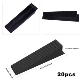 Fence Panel Wedges to Stop Rattling Fence Wedges Plastic Wedges Levelling Fence Panel Noise Stoppers Tile Leveling Wedges for Rattling Fences (black-20pcs)