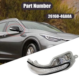 GXARTS One Door Right Side Mirror Turn Signal Light Replace 261604GA0A Compatible with Infiniti QX30 Q50 Q60 Q70 2014 2015 2016 2017 2018 2019