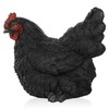 Alpine Corporation WFM100HH-BK Outdoor Rustic Resting Hen Garden Statue, 8"