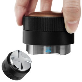 Y-Step 51mm Gravity Adaptive Espresso Distribution Tool, Coffee Distributor Espresso Leveler Espresso Gravity Self Leveling Distributor for most 51mm Portafilter, 304 Stainless Steel 4 Blade Base