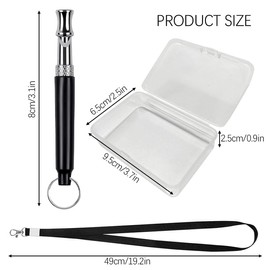 AWAVM Pack of 2 Dog Whistles, Ultrasonic Dog Whistle, Professional Ultrasonic Whistle to Stop Barking, Whistle for Dog Training, Dog Whistle for Recall with Lanyard, Dog Whistle Rütter Recall