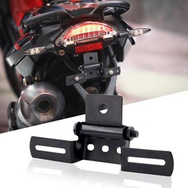 YnGia Motorcycle Brake Stop Light Bracket, Modified Rear Tail Light Holder License Plate Taillight Mounting Bracket Black for Motorbike Dirt Bike Street Bike ATV