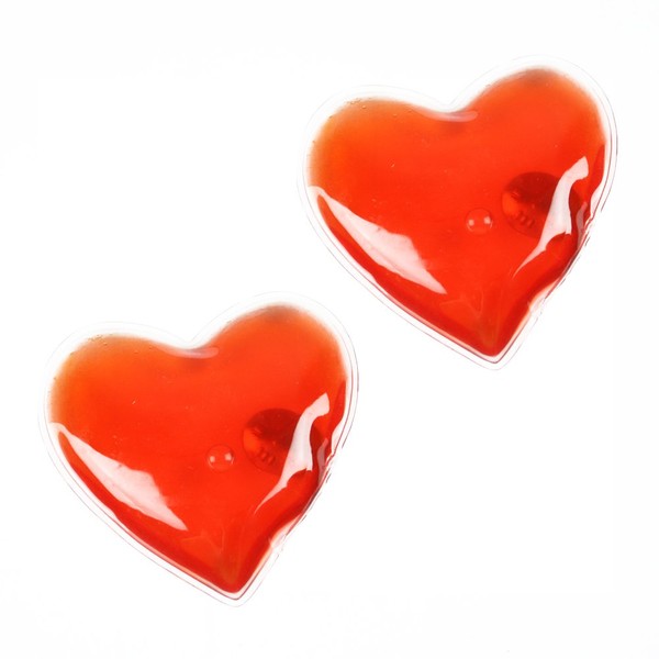 eBuyGB Pack of 2 Instant Heating Gel Hand Warmers, Red