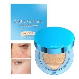 Maquillaje En Cushion - Cobertura Alta Corrector Mate - Crema Correctora de Maquillaje Ligera Diseñada para Viajes de Negocios, Escuela, Playa y Fiesta