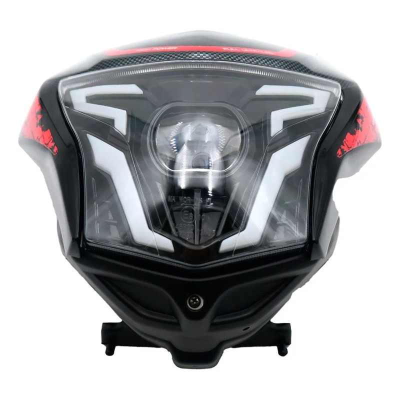 Faro Led Cubierta Negra/roja Crossmax 200/220/250 Pro. Als Ambos Lados