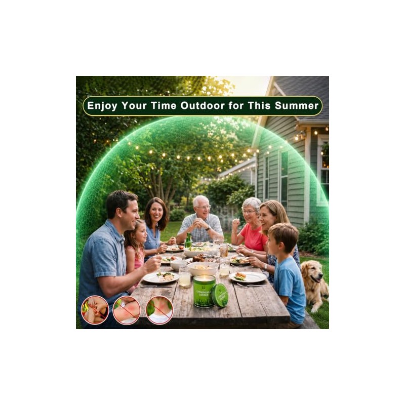 Outdoor Citronella Candles - Essential Oil Soy Wax for Patio
