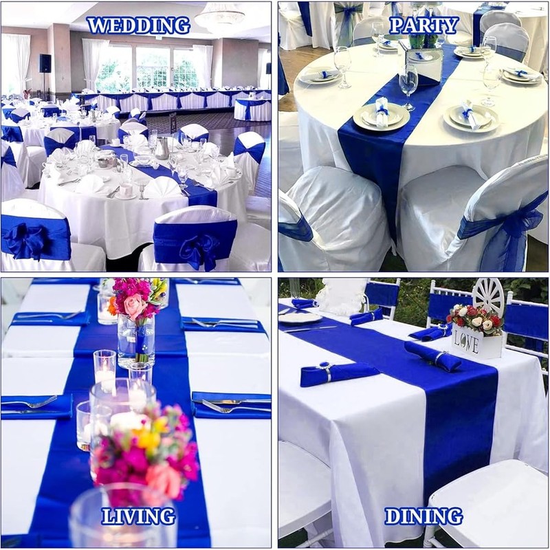 Snblzhef Satin Tablecloth, Long Tablecloth for Rectangular Round Table, Smooth