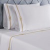 SUPERIOR Embroidered Cotton Bed Sheet Set, 1 Elastic Deep Pocket