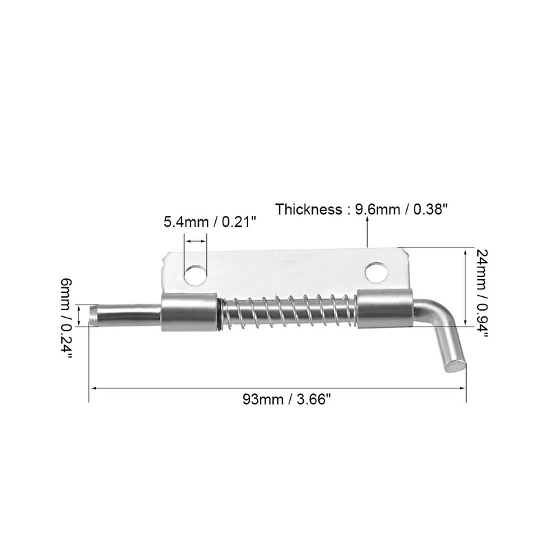 sourcing map 5pcs Carbon Steel Lock Bolt Spring Loaded Pin