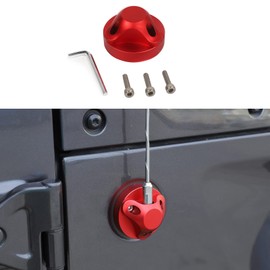 Hoolcar Atenna - Base para radio de aluminio rojo para Jeep Wrangler JL JLU JK JKU JT 2007-2021