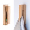 Wall Towel Rack Punch Wooden Towel Hook for Kitchen Bathroom