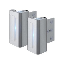 2 Pack Home Security Door Lock Withstand 800 lbs for Inward Swinging Door,Reinforcement Lock with 8 Screws to Prevent Unauthorized Entry door lock:_Silver