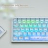 Womier White Jelly Keycaps, Ceramic Keycaps Style Clear Keycap