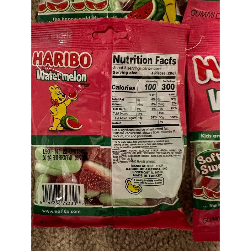 Haribo Watermelon 3.1 Oz (4 Pack)