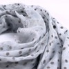 Premium Long Solid Color Dolka Dot Frayed Edge Scarf, Gray
