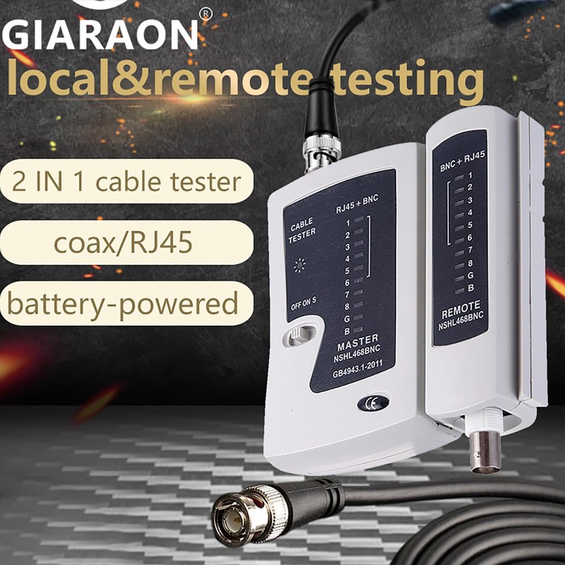 Coaxial Coax Cable Tester Portable BNC RJ59 RJ45 cat5 cat5e