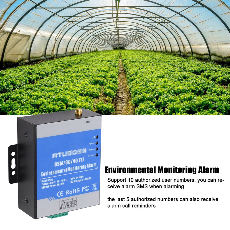 RTU5023 Temperature Humidity Alarm GSM 3G 4G Wireless SMS Alert