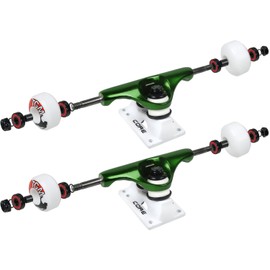 Core Skateboard Package 5.0" Trucks 52mm with White Wheels + Components (Metallic Green Hanger/White Base)