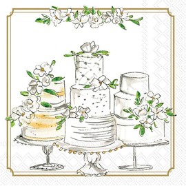 Ideal Home Range Wedding Cakes Party Napkins - 40 Count | 2 Packages of 20CT Cocktail Napkins by Rosanne Beck, C1034760