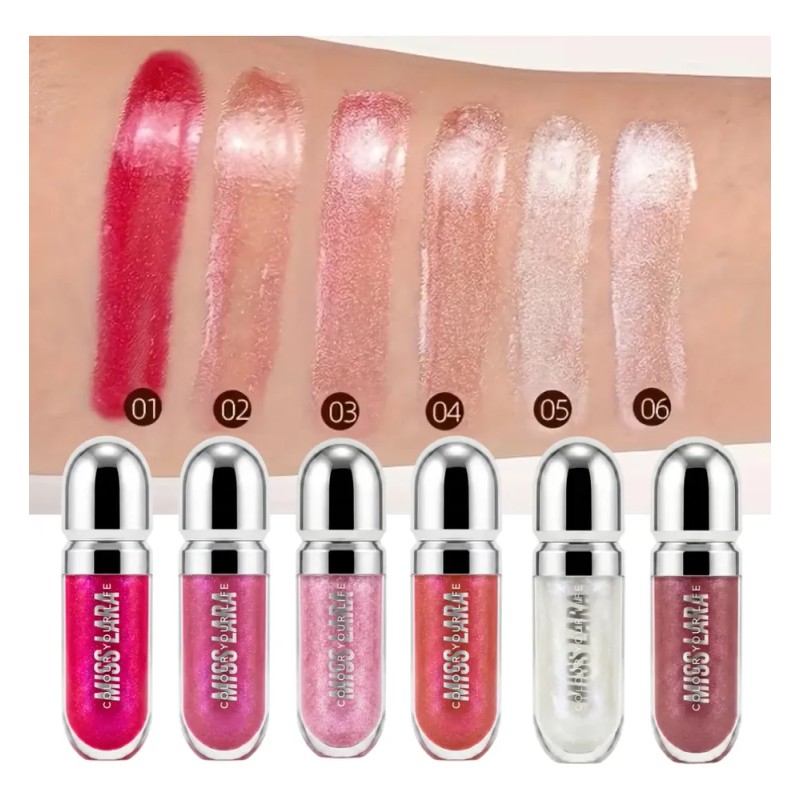 Lip Gloss Brillo Labial Hidratante Maquillaje Glossy 3pzs F