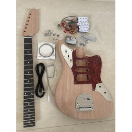 Electric Guitarr Kit Beginner Kit 6 String Right Handed with Mahogany Body Mahogany Neck Rosewood Fingerboard Chrome Hardware Build Your Own Guitarr.
