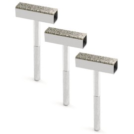 QWORK® 3 PCS Grinding Wheel Dresser, Diamond Grinding Dresser Stone Dresser Nonslip Handle, 45 x 10 mm Head