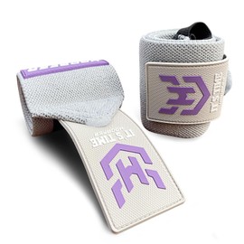 Hocafer Wrist Wraps for Weightlifting - 18” Wrist Compression Support and Wrist Brace for Bench Press, Bodybuilding, Strength Training(Glacier Gray, Flex Fit, 2P)