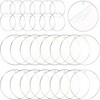 70 Pcs 3 Inch Clear Acrylic Ornament Blanks, Round Acrylic