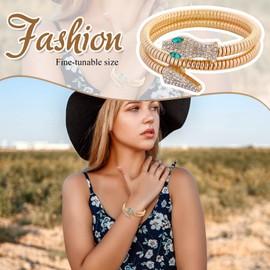 Flongo Men's Bracelet Snake Stainless Steel Bracelet Free Customization Fashion Bracelet Young People Bracelet Horror Element Unique Bracelet, Stainless Steel